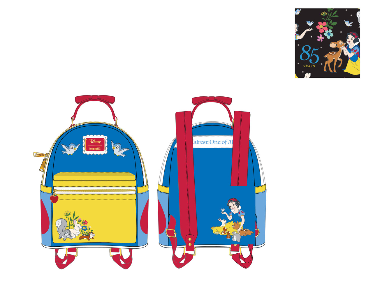 Loungefly Snow White: Lenticular Princess Series Mini Backpack - Merchoid