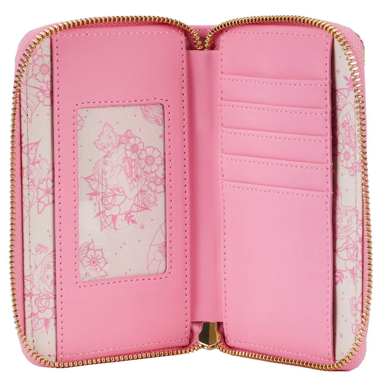 Loungefly Disney Princess Tattoo Aop Zip Around Wallet