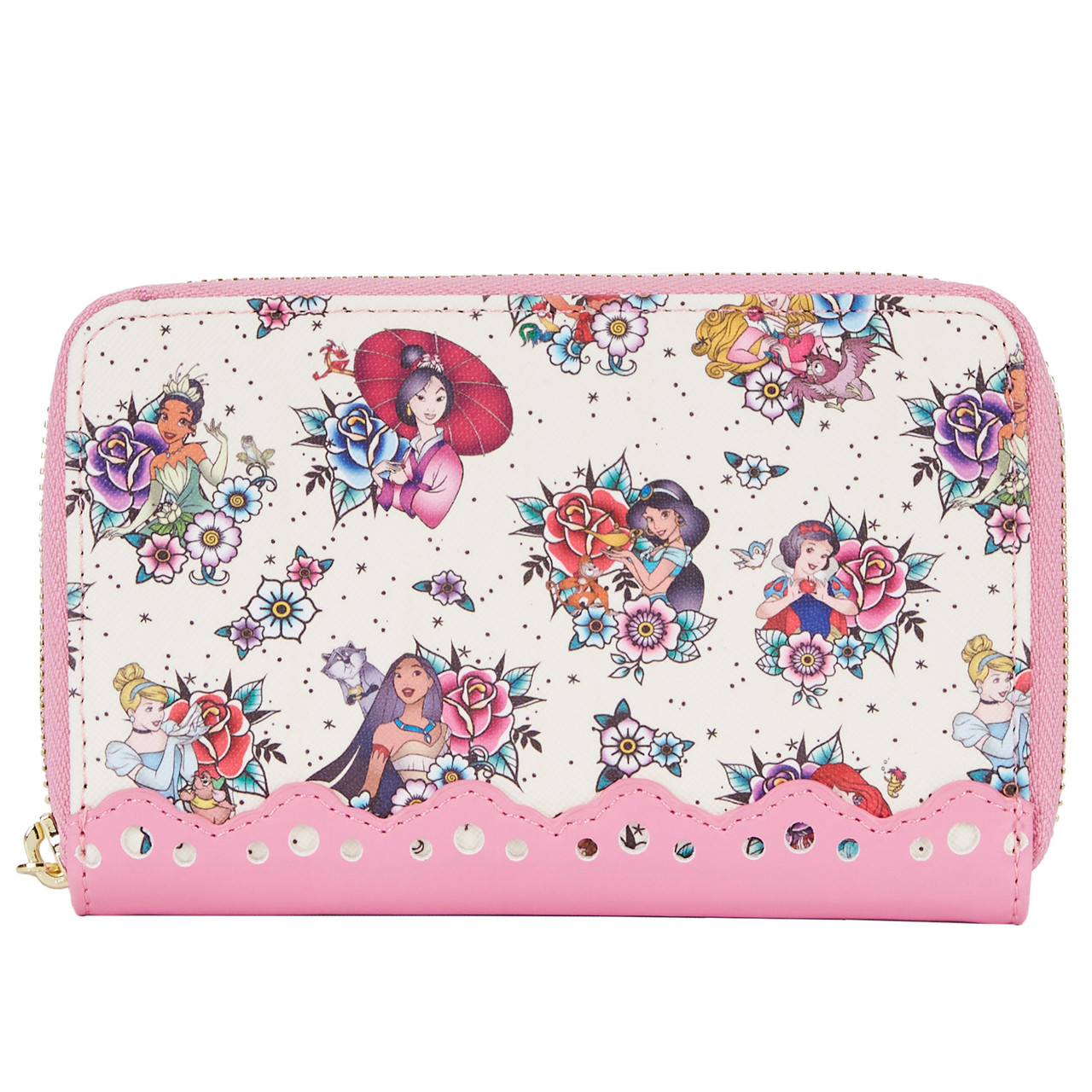 Loungefly Disney Princess Tattoo Aop Zip Around Wallet
