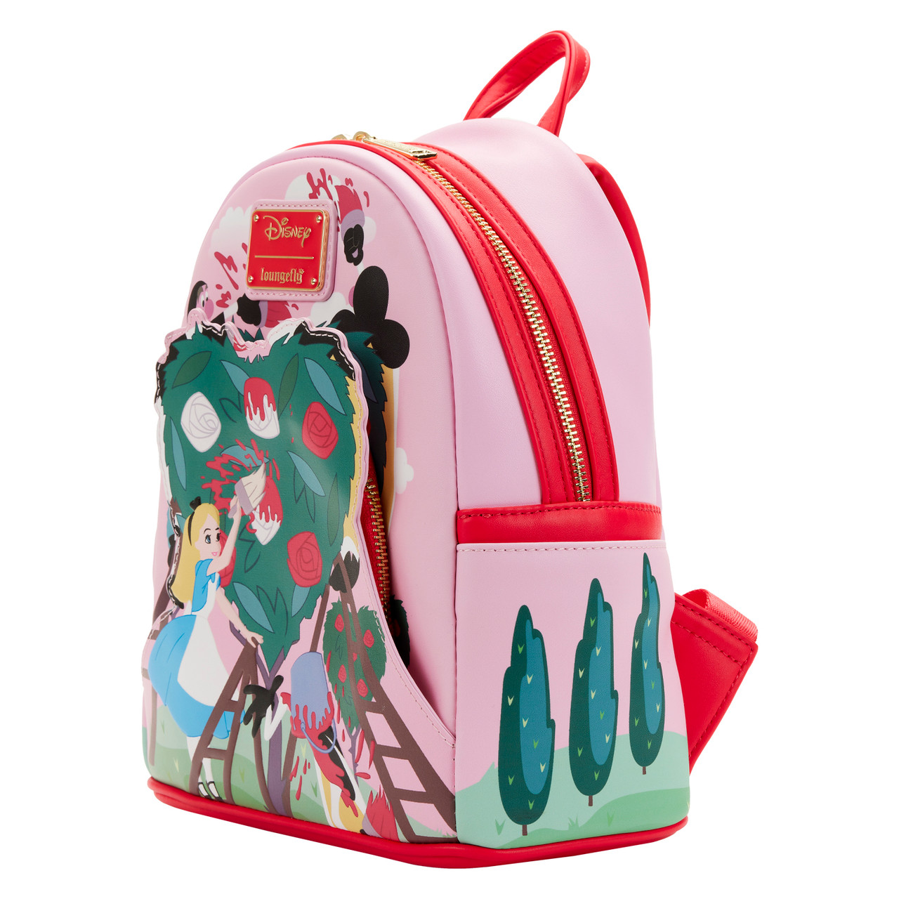 Caprese Disney Inspired Graphic Printed Mickey Mouse Collection Medium Backpack Red / Medium