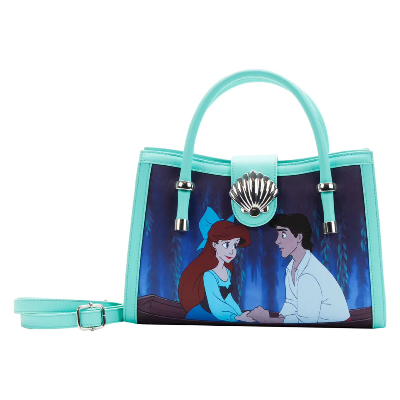 Blue Superamini Mermaid Bag by Amina Muaddi on Sale