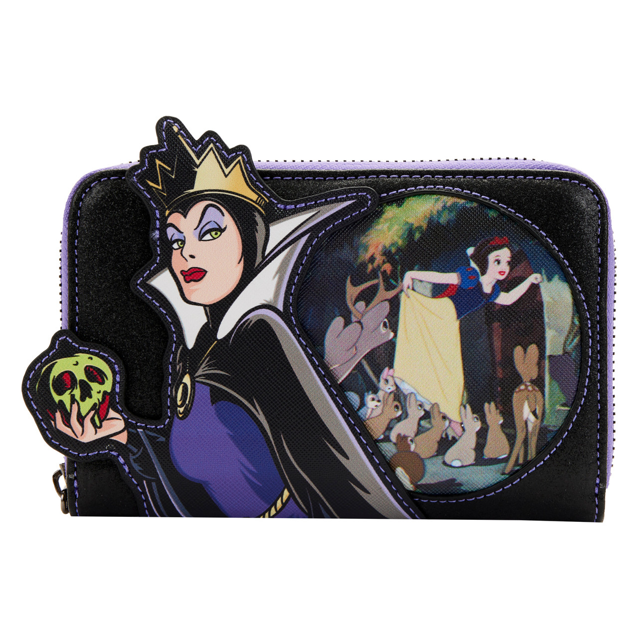 Disney Villains Color Block Zip Around Wallet