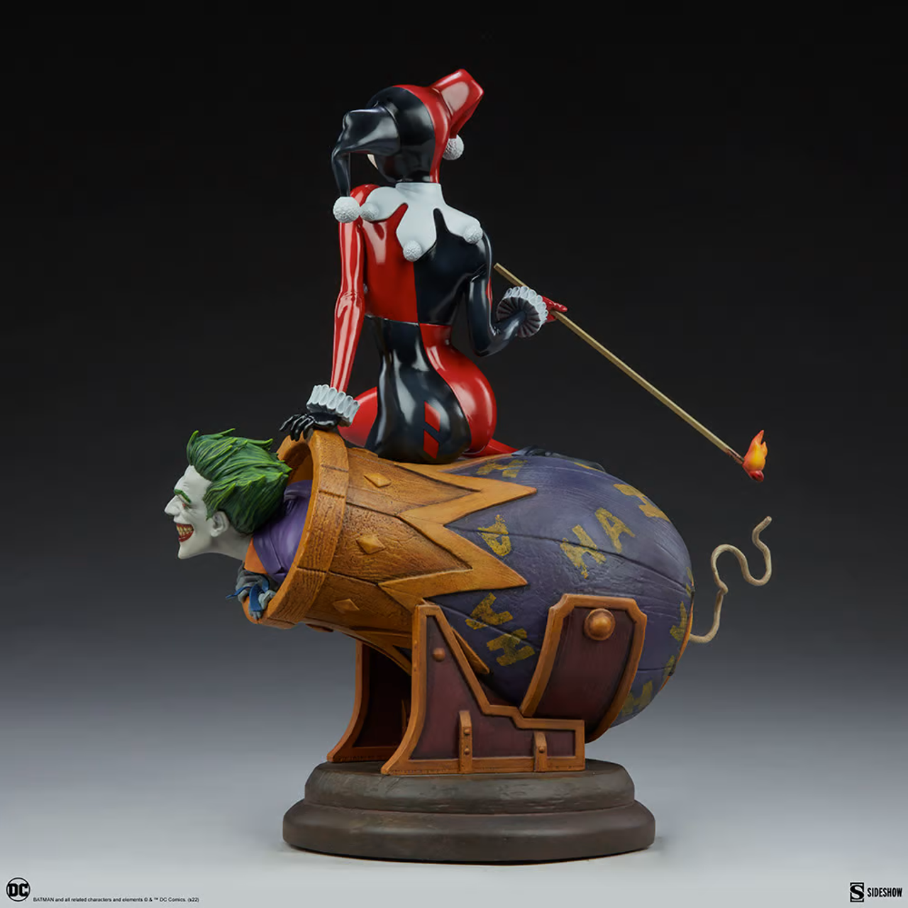 Estátua Diorama Arlequina Harley Quinn e Coringa Joker DC Comics
