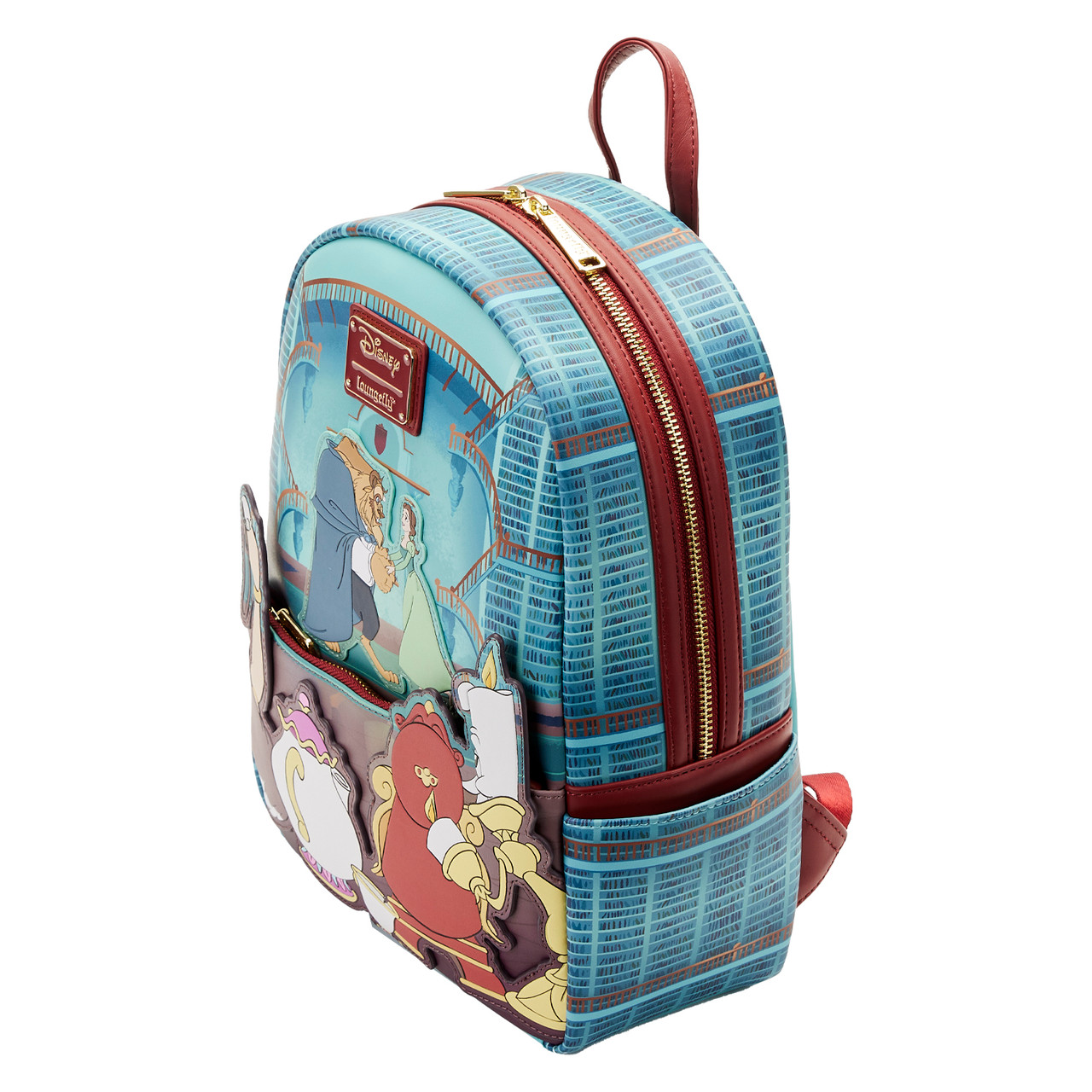 Disney Beauty and The Beast Mini Backpack 10" Canvas Girl's Book  Bag