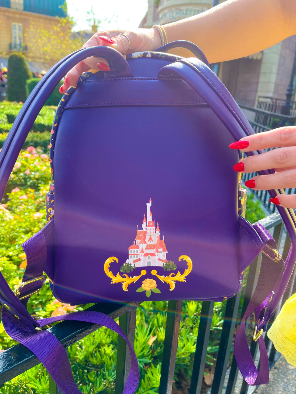 Loungefly x Disney Beauty and the Beast Belle Castle Mini Backpack
