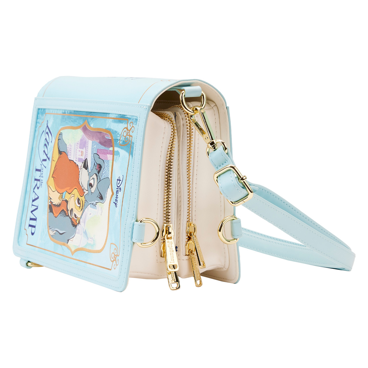 Loungefly Disney Lady And The Tramp Classic Book Convertible Cross Body Bag