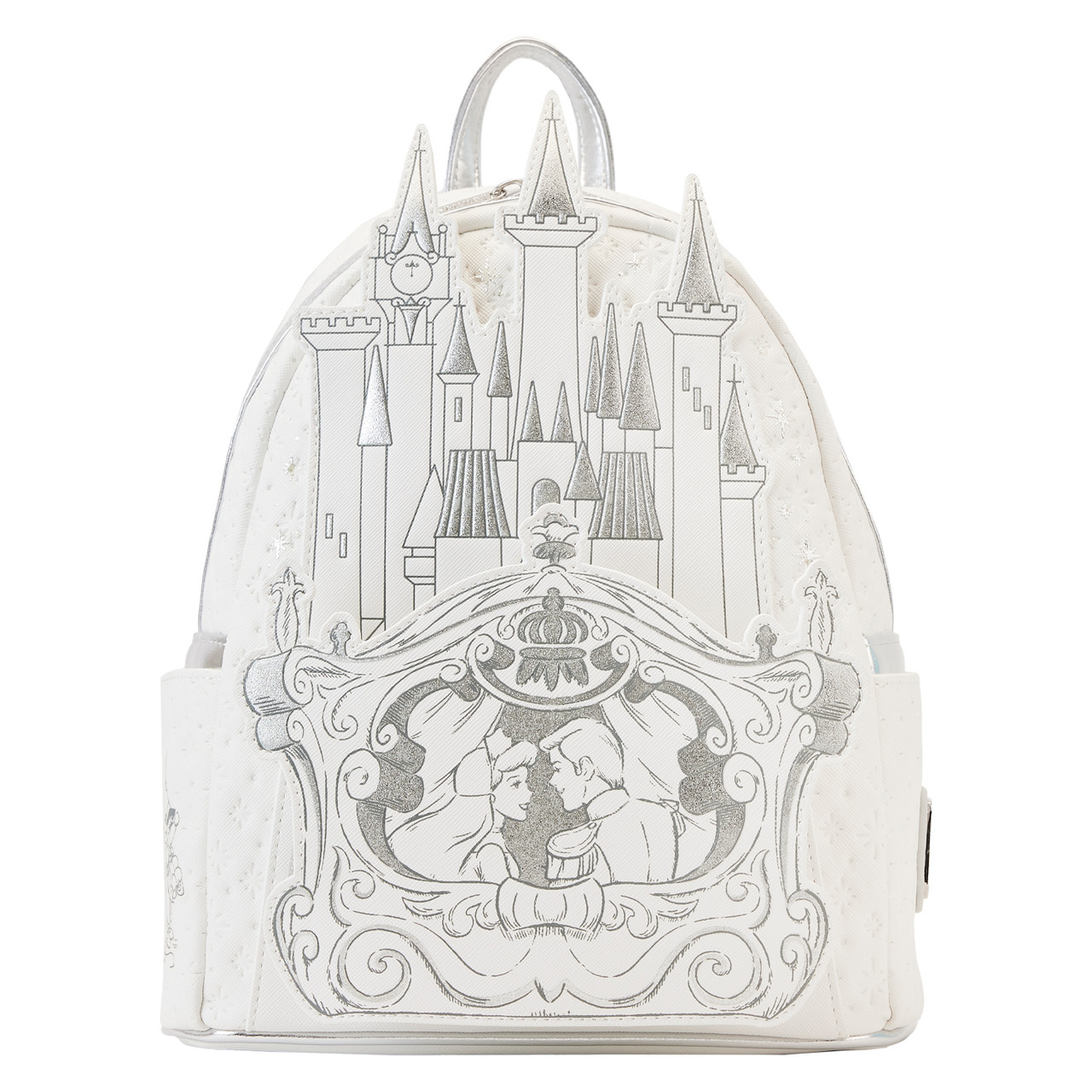 Hand Painted Leather Crossbody Bag Bag With Disney Castle 