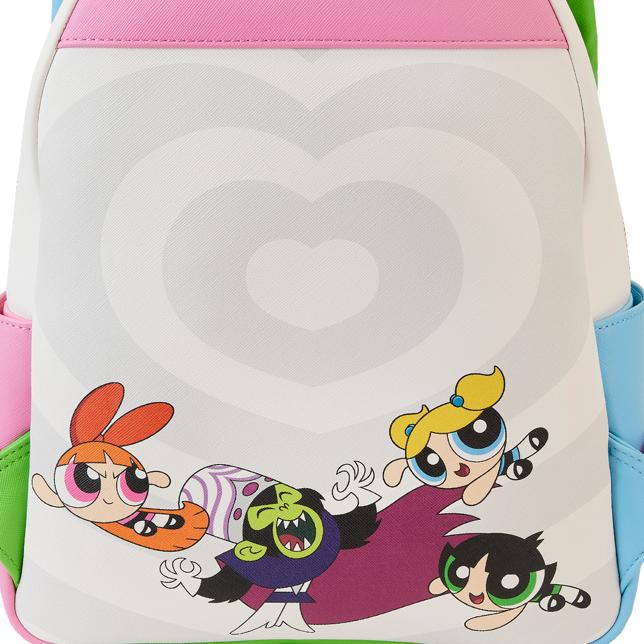 【Lounge Fly】Powerpuff Girls Triple Pocket Backpack Loungefly Cartoon Network Power Puff Girls Triple Pocket