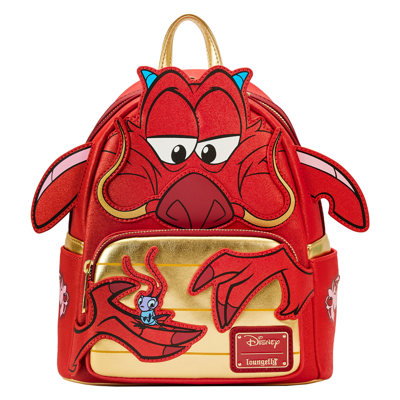 Loungefly ぬいもーず　リュック　ムーシュ Loungefly Disney Mulan 25Th Anniversary Mushu Glitter Cosplay Mini