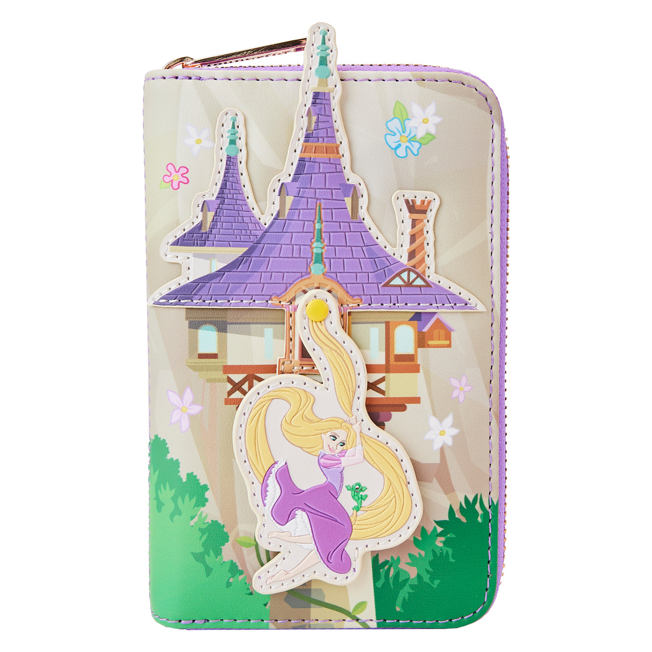 Loungefly Disney Tangled Rapunzel Swinging From Tower Zip 