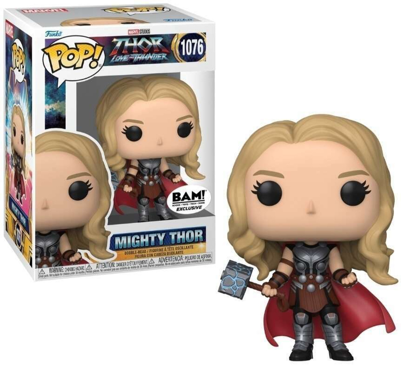 POP! Thor Love and Thunder: Mighty Thor Without Helmet (Marvel) Special  Edition (Metallic) #1076