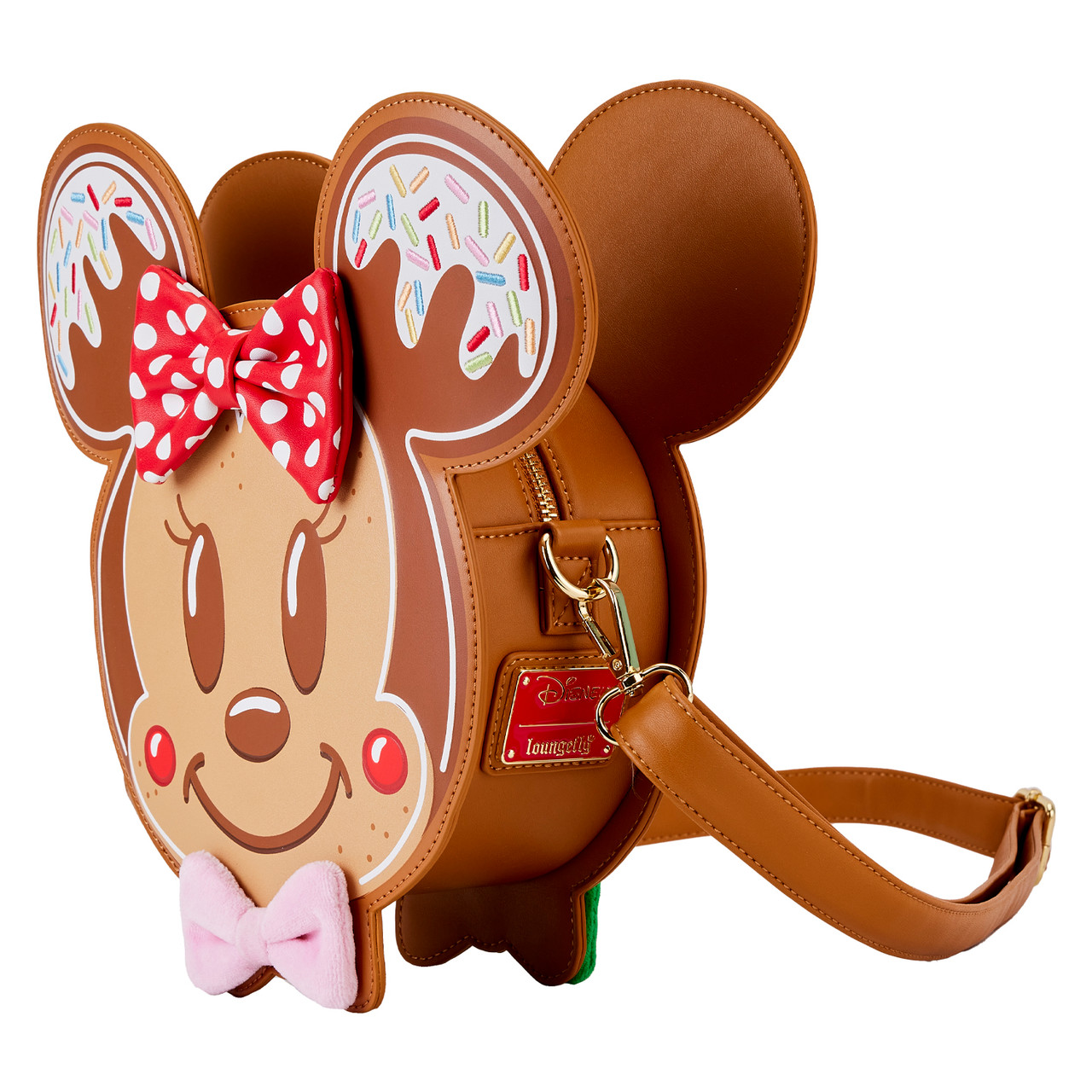 【注目コラボ】LoungeflyxミニーミッキーGingerbreadBag&カチュ Loungefly Mickey & Friends Gingerbread Cookie AOP Mini
