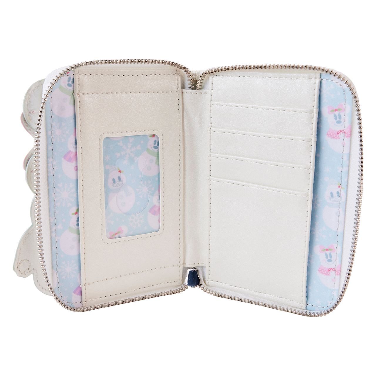 Loungefly Disney Mickey And Minnie Pastel Snowman Zip Around Wallet