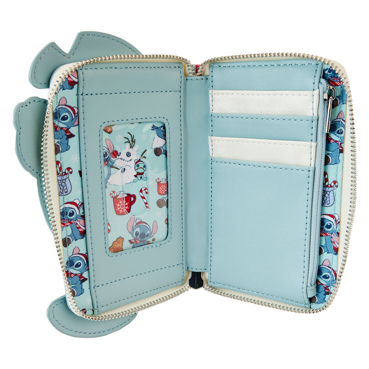 Loungefly Disney Stitch Holiday Cosplay Zip Around Wallet