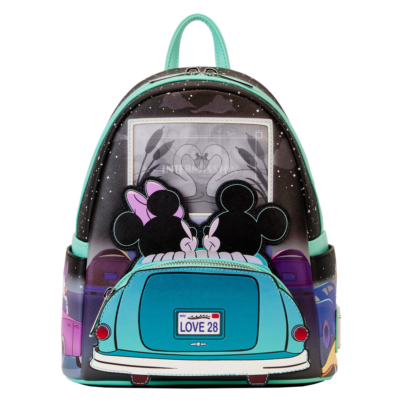 disney mickey and minnie mouse love mini backpack Loungefly Bag Print Floral Purse : Clothing, Shoes & Jewelry Ready for some fun in the sun with Disneys Mickey and Minnie Date Night at the Drive-in