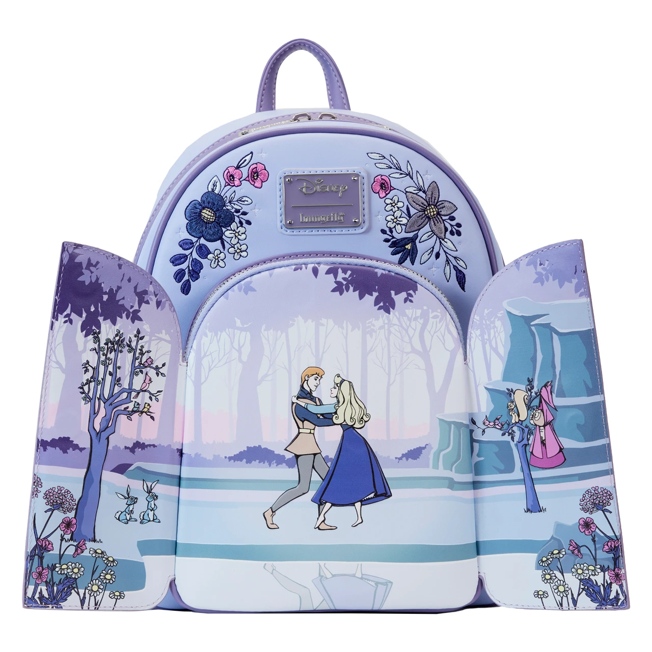 Loungefly Sleeping Beauty 65th Anniversary Floral Scene Mini Backpack ...