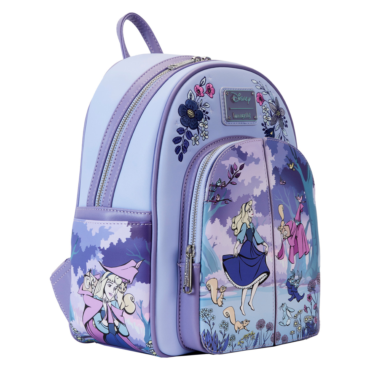 Loungefly Disney Sleeping Beauty Aurora & Prince Floral Cream Mini Backpack Sleeping Beauty Princess Series Lenticular Mini Backpack main image 2