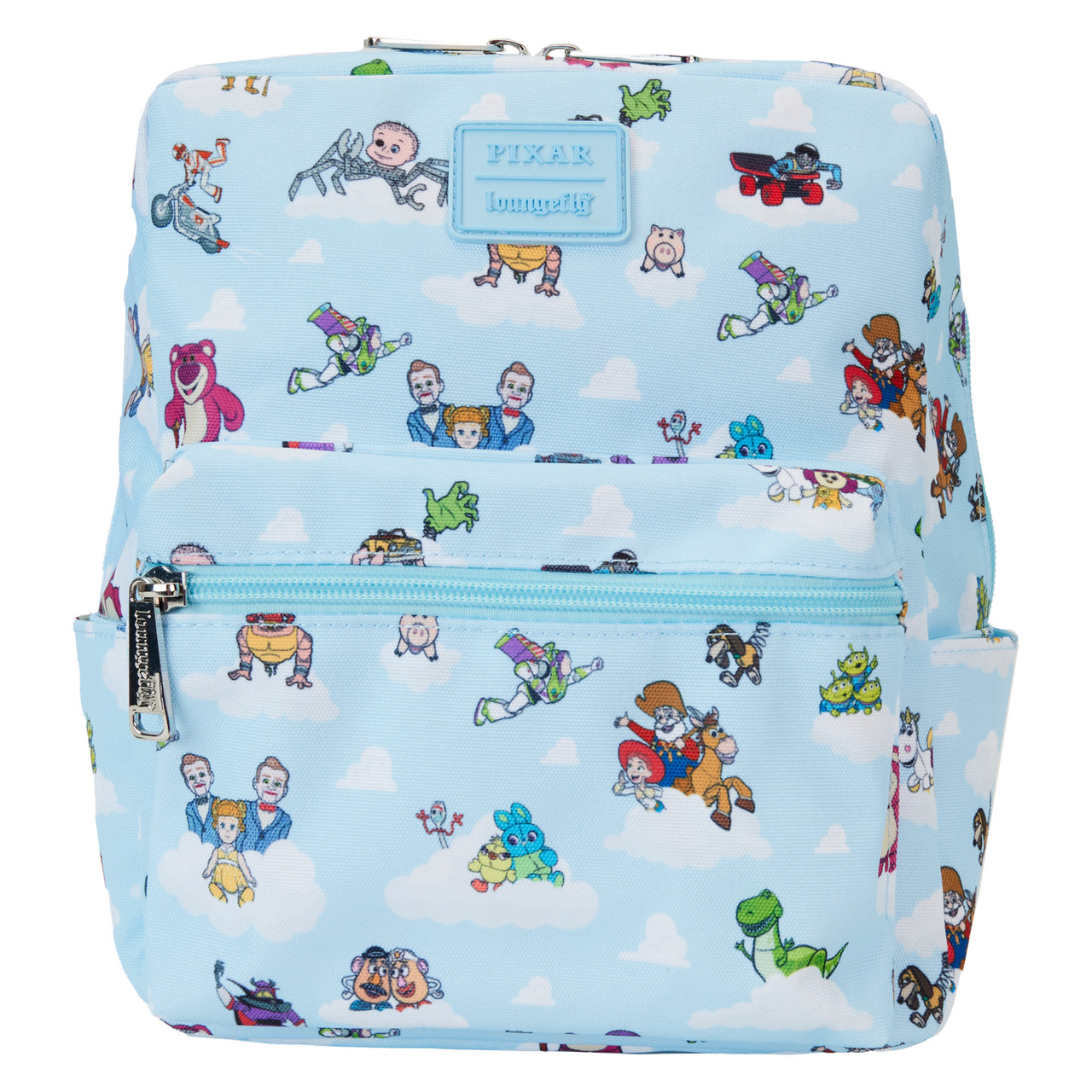 【注目コラボ】Loungefly xToy StoryキャラいっぱいBAG Loungefly Toy Story Movie Collab All-Over Print Nylon Square