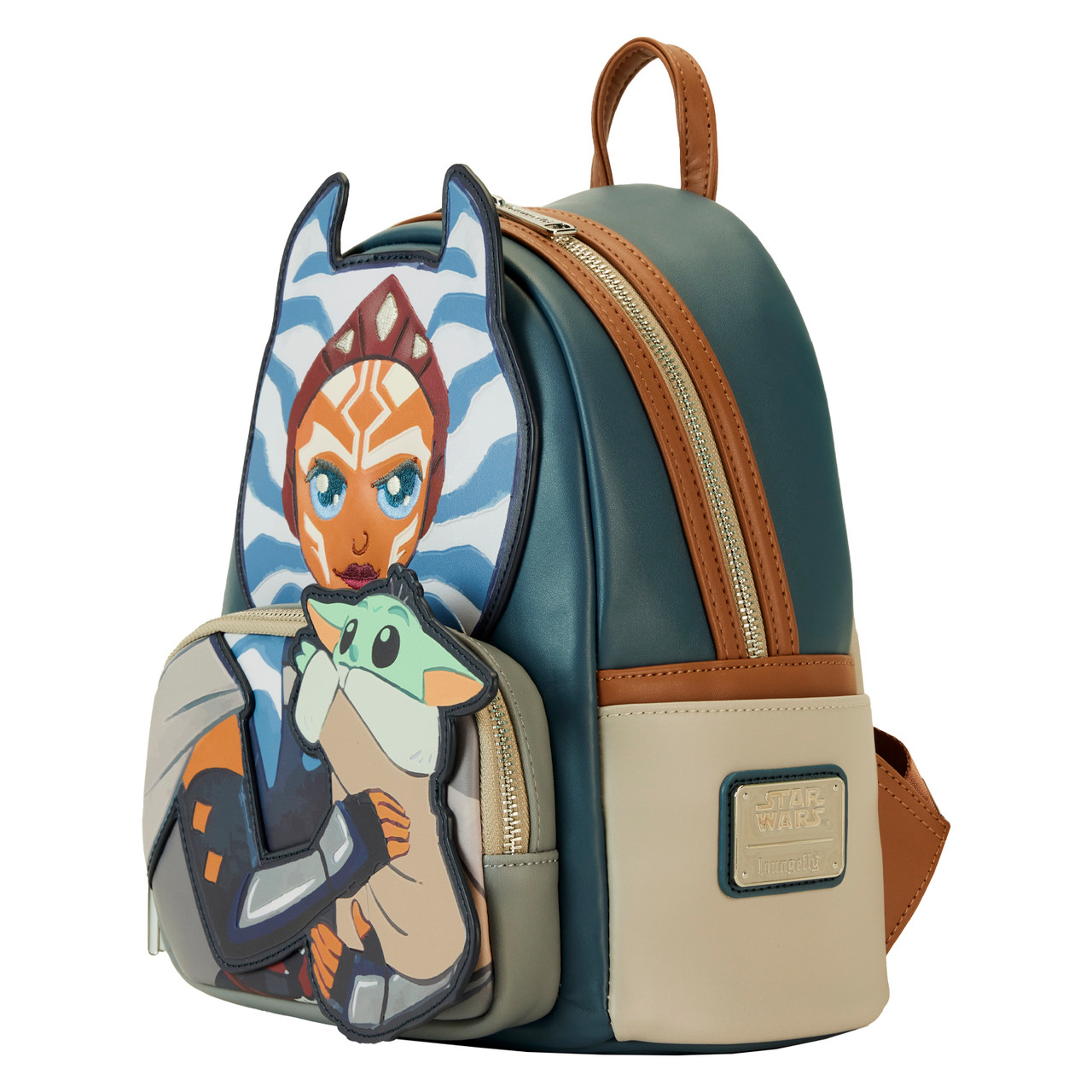 Loungefly The Mandalorian Ahsoka & Grogu Precious Cargo Mini Backpack