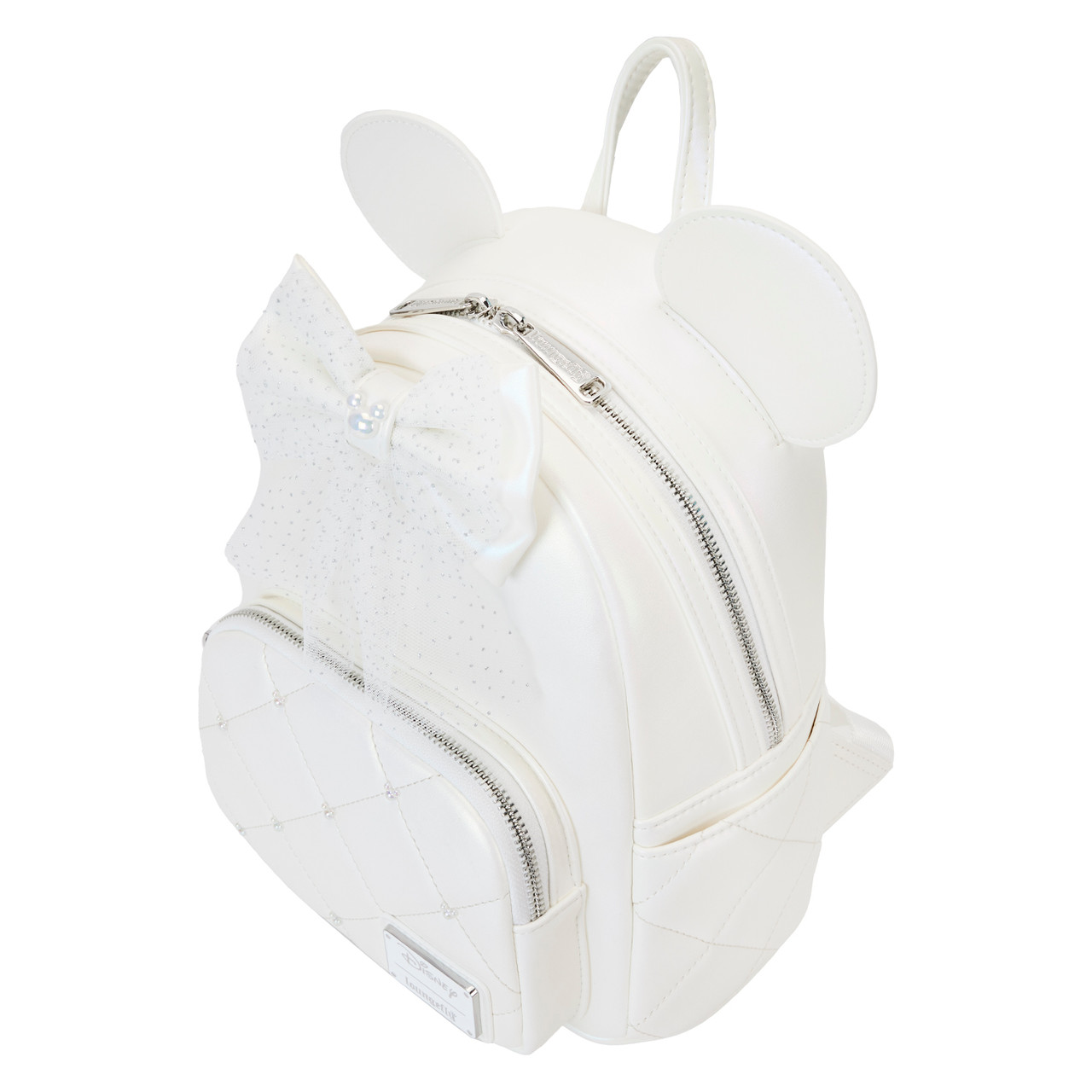 NWT Disney Mickey & Co Mini Backpack Unisex Mini White Character Print 3D Ears New White Fluffy Ear Holder Backpack and Belt Bag at Walt  main image 4