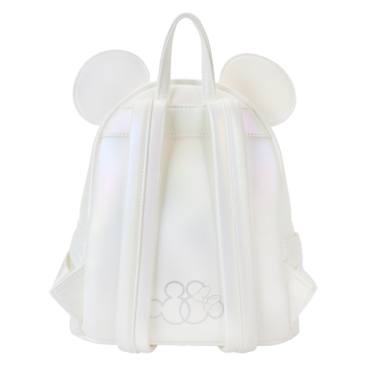 NWT Disney Loungefly White Mini Backpack with Pink Sequin Bow Rare! Loungefly Disney Minnie Mouse Pink Pearl Mini | Mercari main image 3