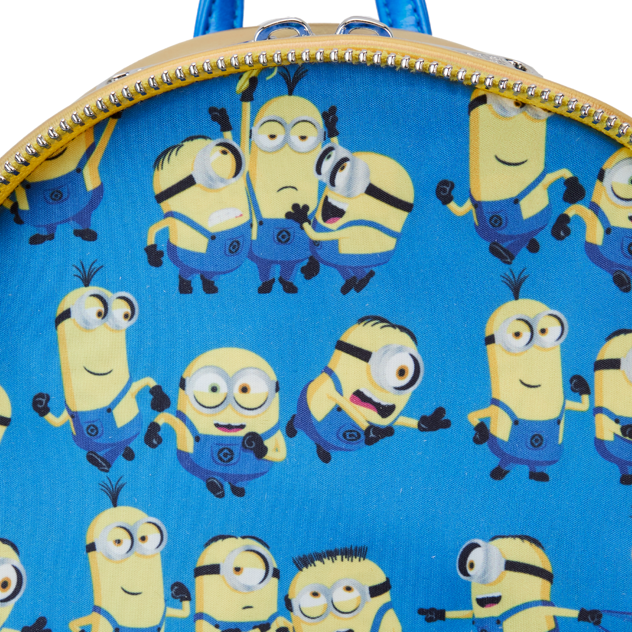 despicable me mini backpack Loungefly All Over Print Nylon Square Backpack, Blue This fun looking backpack is made with all the details that your little one will definitely love Loungefly Despicable Me Iridescent Bob
