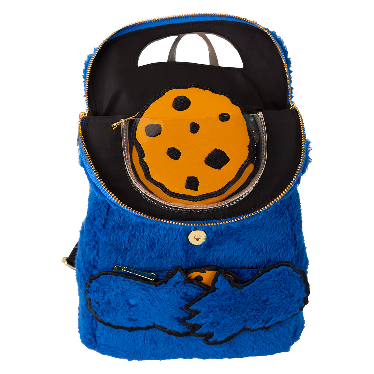 Loungefly Sesame Street Cookie Monster Plush Cosplay Mini Backpack