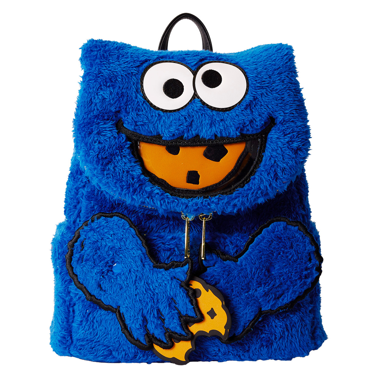 Loungefly Sesame Street Cookie Monster Plush Cosplay Mini Backpack