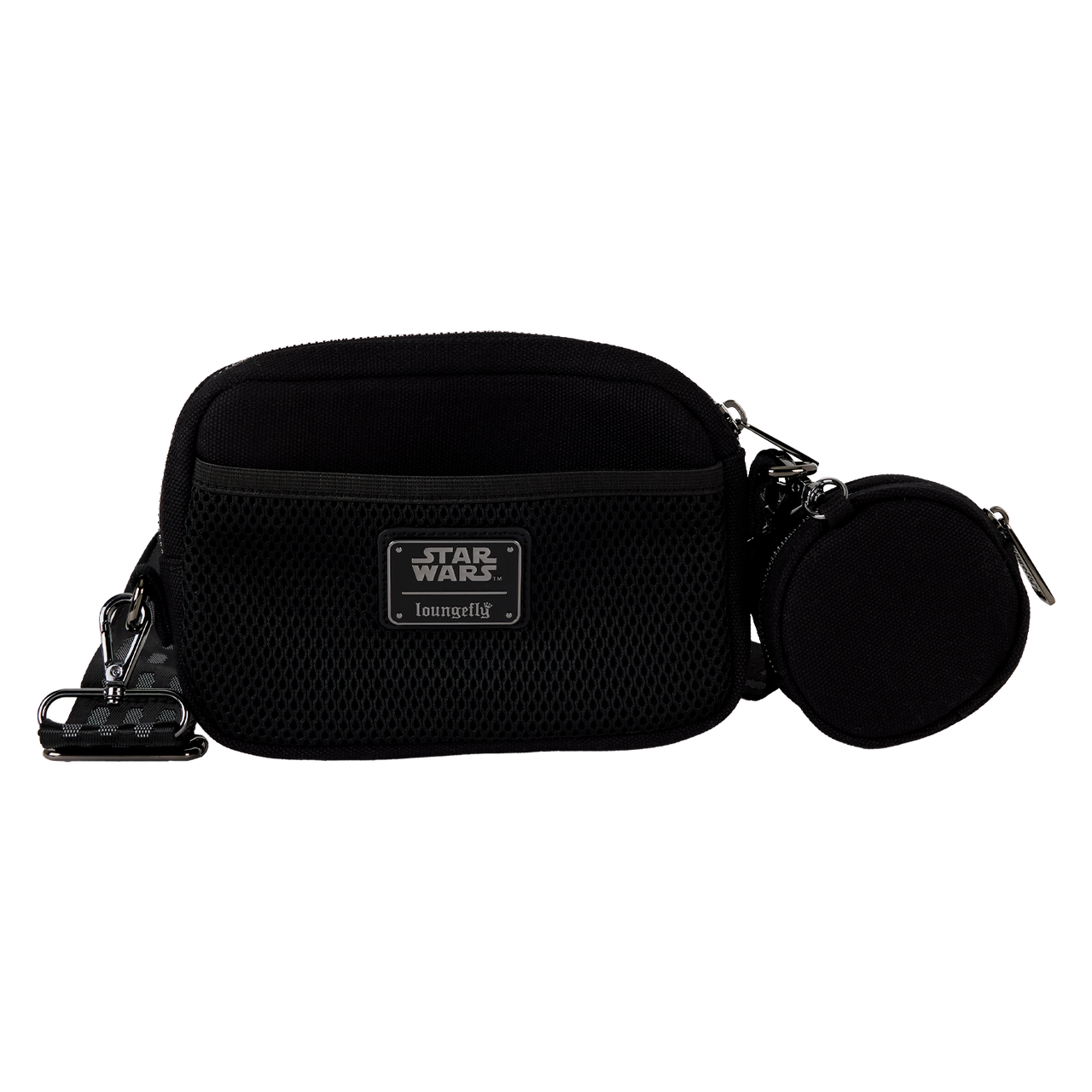 ★LOUNGEFLY★Star Wars Crossbody Bag with Coin Bag Star Wars Darth Vader Canvas Sling Crossbody Bag with Coin