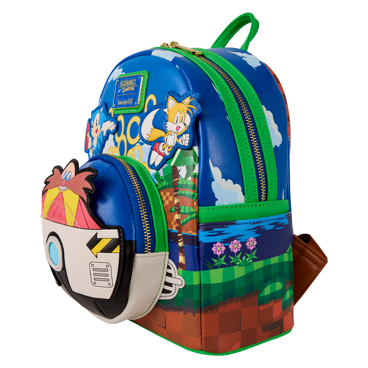 Sonic The Hedgehog Light Up Mini Backpack | Loungefly SEGA display picture 1
