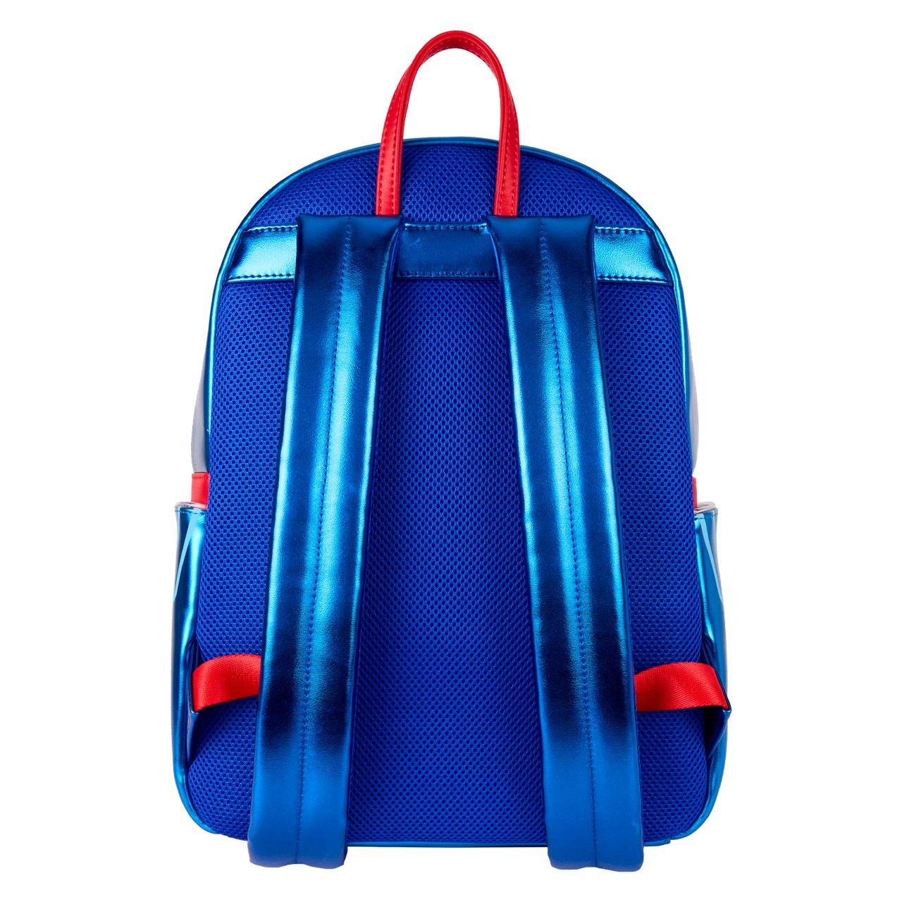 Loungefly Metallic Blue Backpack with Red and Yellow Superman Shield Amazon.com: Loungefly Warner Bros Dc Superman Full-Size  main image 3