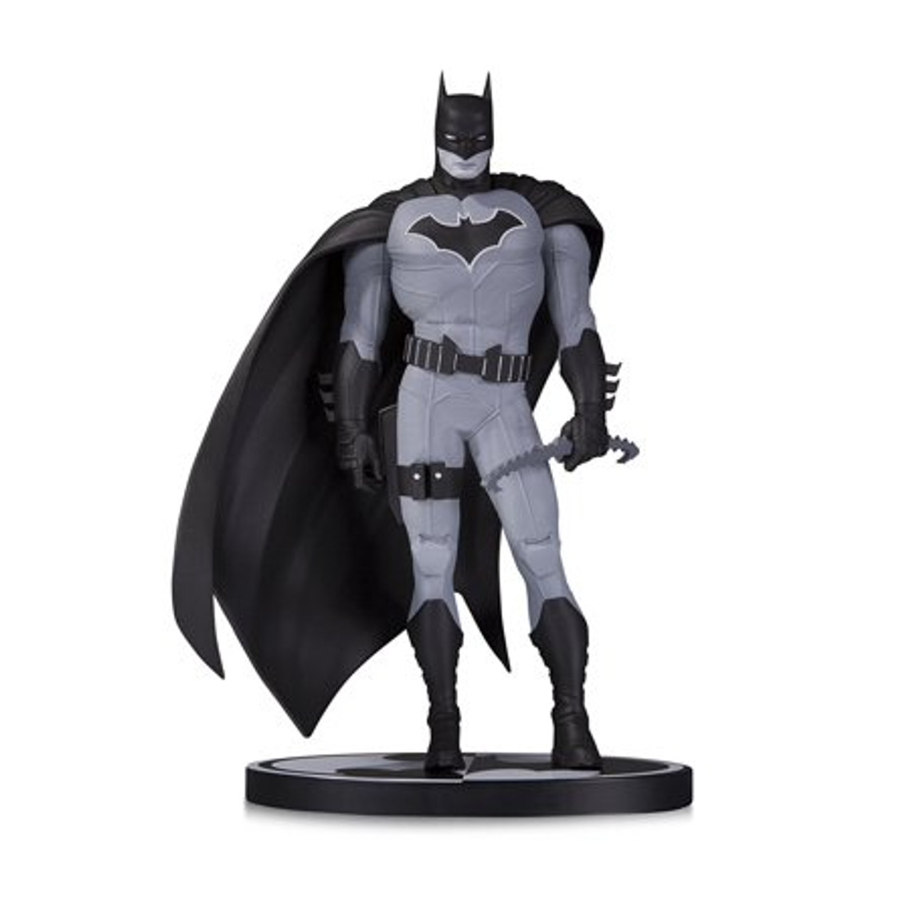 black and white batman figure