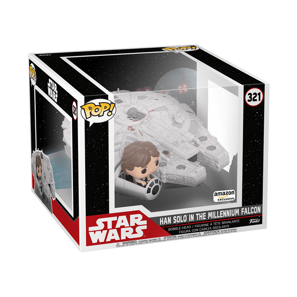 Pop! Deluxe: Star Wars - Millennium Falcon with Han Solo, (Amazon Exclusive)