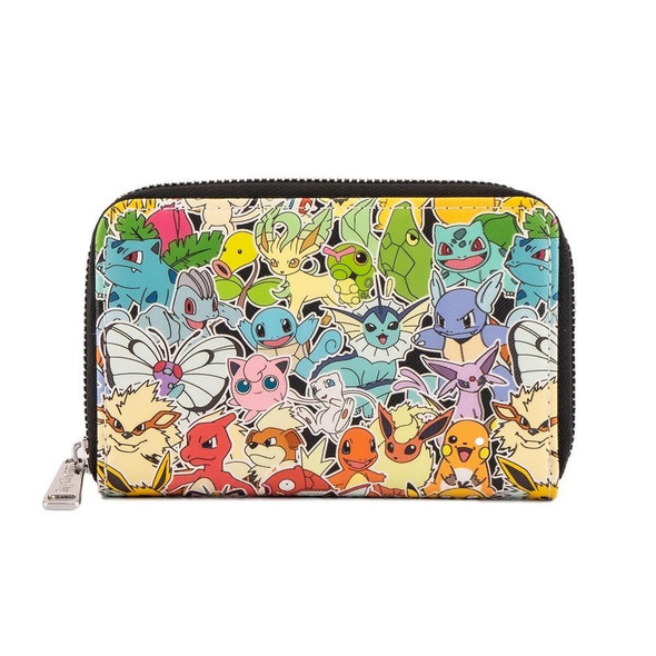 Loungefly Pokemon Eevee Evolutions Flap Wallet with Zipper Charm