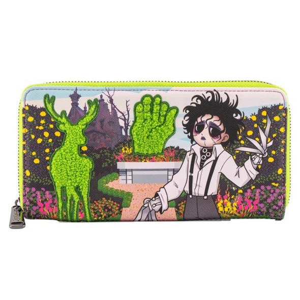 Loungefly Fox Edward Scissorhands Topiary Zip Around Wallet