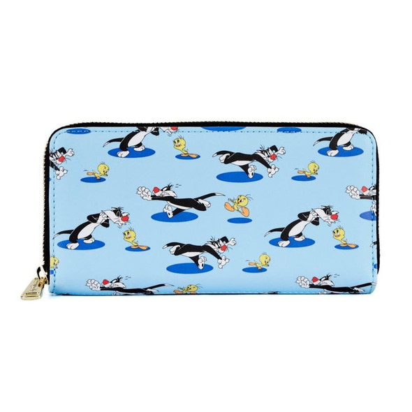 Loungefly Looney Tunes Tweety & Sylvester Aop Zip Wallet