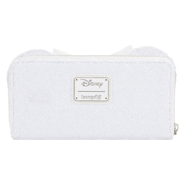 Loungefly Disney Minnie Sequin Wedding Zip Around Wallet