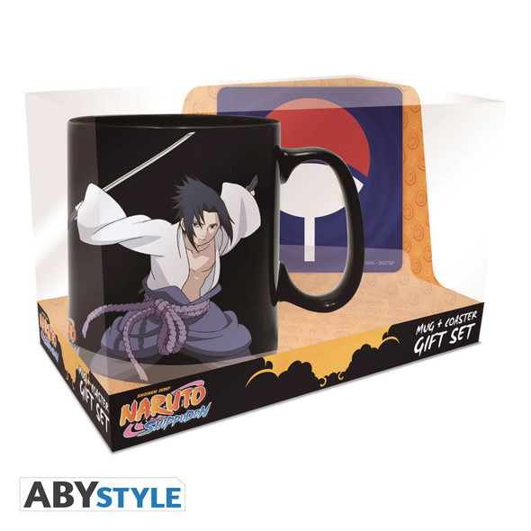 Naruto Shippuden Naruto & Sasuke Magic Mug and Coaster Set