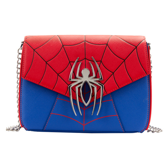 She's Wicked Spiderweb Crossbody Purse in Black