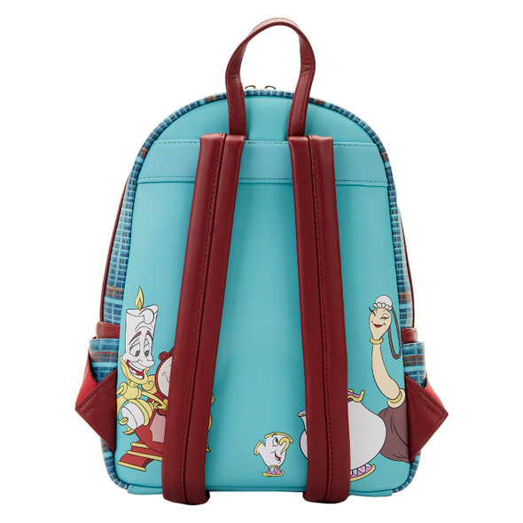 Beauty and the Beast Stained-Glass Window Loungefly Backpack