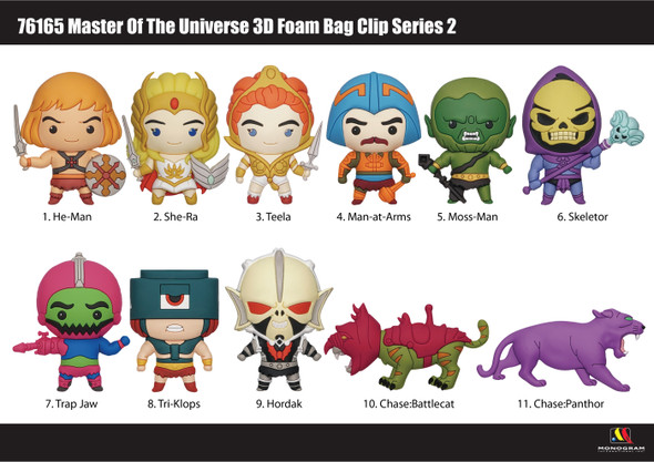 Masters of the Universe 3D Foam Bag Clip [ONE RANDOM]
