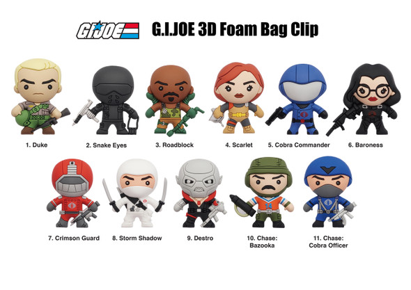 GI Joe - 3D Foam Bag Clip in Blind Bag [ONE RANDOM]