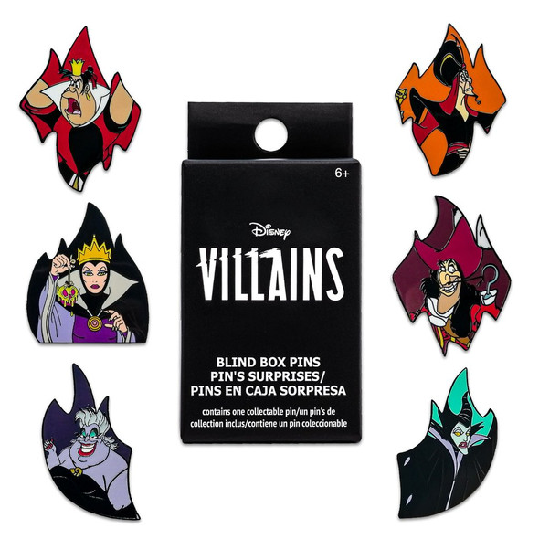 Loungefly Disney Villains Flames Blind Box Pins [ONE RANDOM]