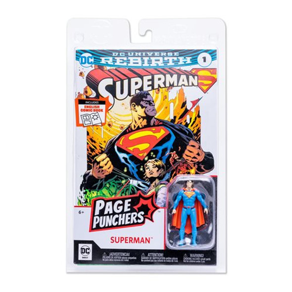 Superman: Rebirth Superman Page Punchers 3-Inch Scale Action Figure with DC Universe Rebirth Superman # 1 Comic Book