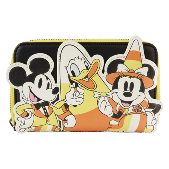 Loungefly Disney Mickey And Friends Candy Corn Zip Around Wallet