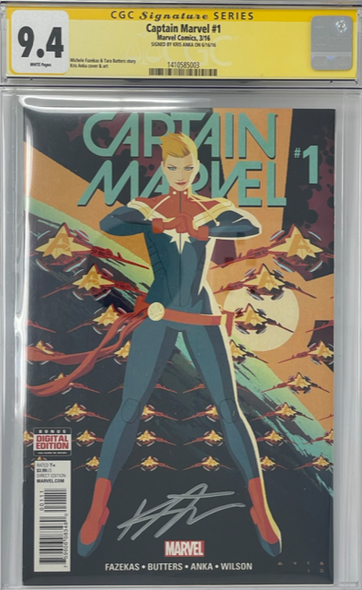 Captain Marvel 1 Signature Series CGC 9.4 Kris Anka