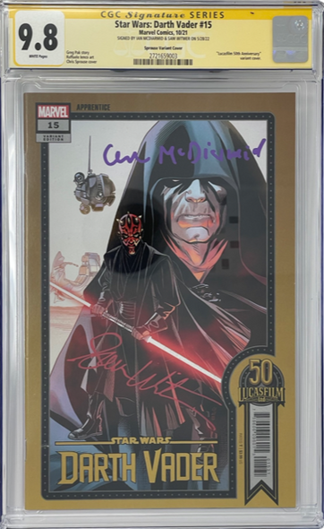 Star Wars Darth Vader 15 Signature Series CGC 9.8 Double Signed