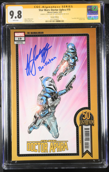 Star Wars Doctor Aphra 19 Signature Series CGC 9.8 Katee Sackoff