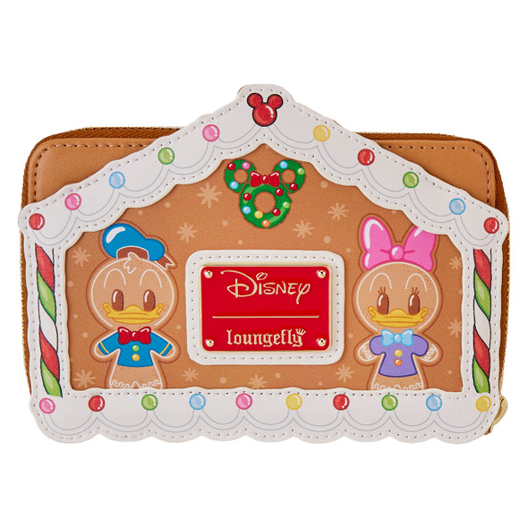 Loungefly Disney Mickey And Friends Gingerbread House Zip Around Wallet