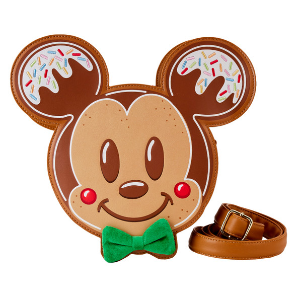 Loungefly Disney Mickey And Minnie Gingerbread Cookie Figural Crossbody